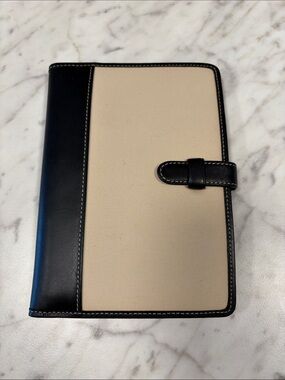 COACH Photo Book Black LEATHER The Hamptons Collection 4x6 Picture Album
